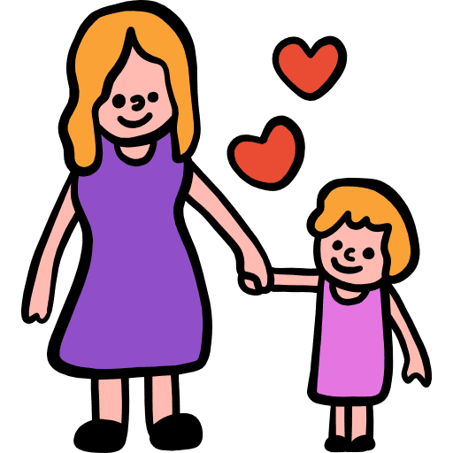Motherhood woman family love icon Motherhood woman family love icon