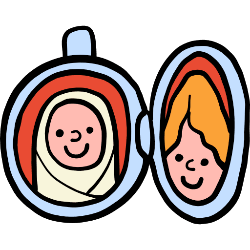 Necklace photos kid and baby baby icon Necklace photos kid and baby baby icon