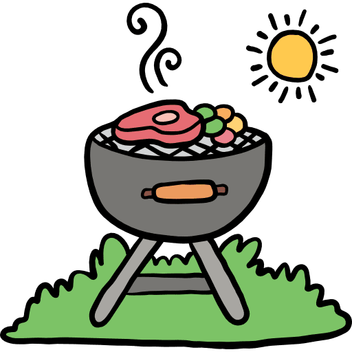 Barbecue grill cooking equipment summertime icon Barbecue grill cooking equipment summertime icon