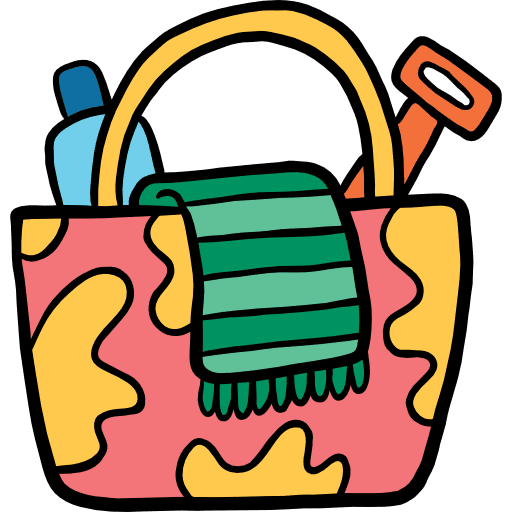 Beach bag beach sand sunny icon Beach bag beach sand sunny icon