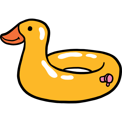 Rubber ring duck life preserver float icon Rubber ring duck life preserver float icon