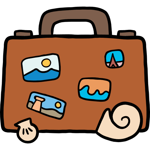 Suitcase bag travel portfolio icon Suitcase bag travel portfolio icon