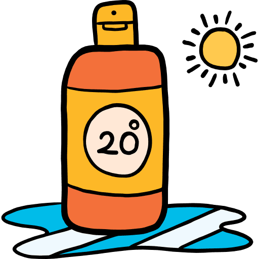 Sun cream beach block sun block icon Sun cream beach block sun block icon
