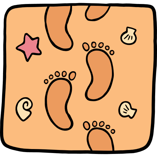 Barefoot feet holidays evidence icon Barefoot feet holidays evidence icon