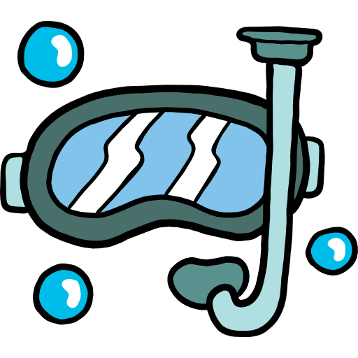 Snorkel sea summertime diving icon Snorkel sea summertime diving icon