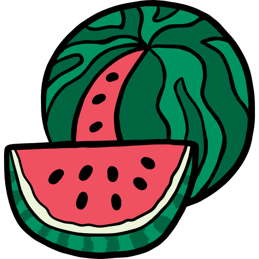 Watermelon food and restaurant vegan healthy food icon Watermelon food and restaurant vegan healthy food icon