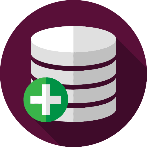 Database seo and web add data icon
