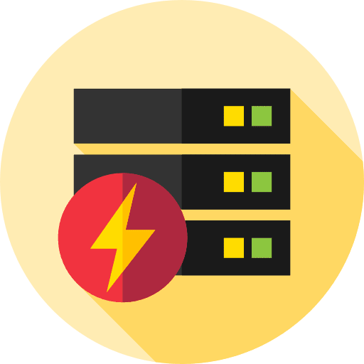Database seo and web database energy icon