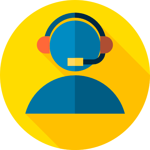 Customer service business man microphone icon