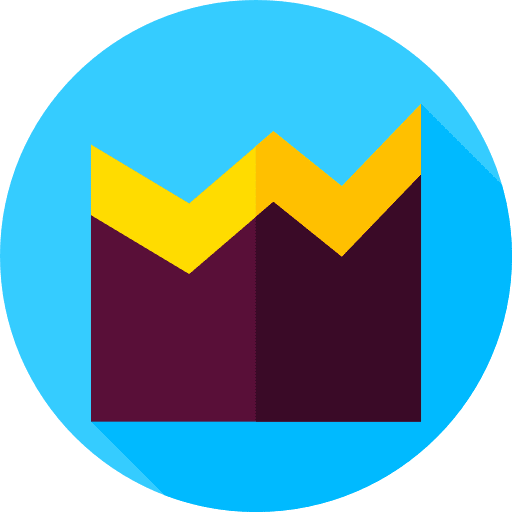 Graph seismic statistics business and finance icon