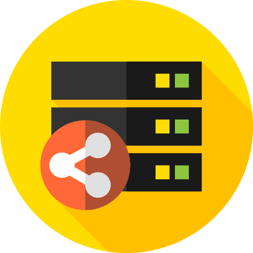 Share servers network seo and web icon
