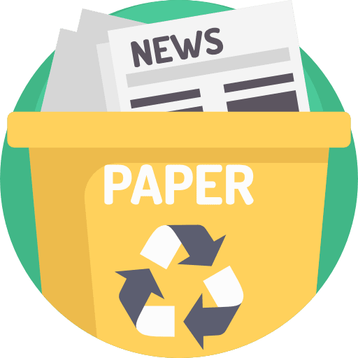 Paper bin paper bin paper zero waste icon