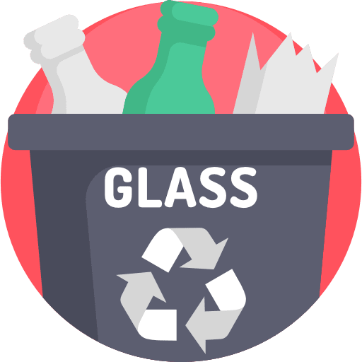 Glass bin recycle recycling glass bin icon