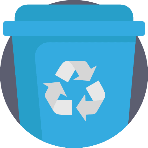 Trash bin bin ecology and environment recycle icon