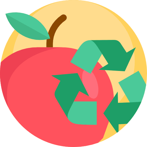 Biodegradable fruit ecology apple icon Biodegradable fruit ecology apple icon