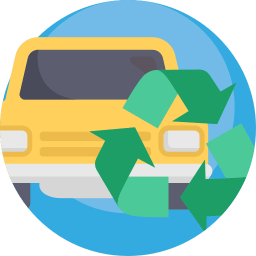 Car arrows recycle ecological icon Car arrows recycle ecological icon