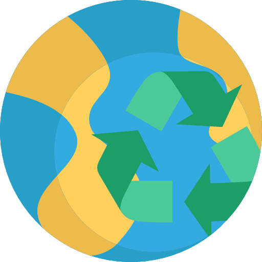 Earth ecology and environment recycling grid icon Earth ecology and environment recycling grid icon