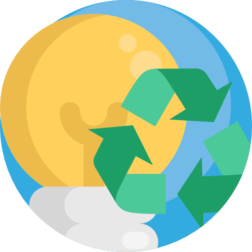 Light bulb recycle idea shapes and symbols icon Light bulb recycle idea shapes and symbols icon