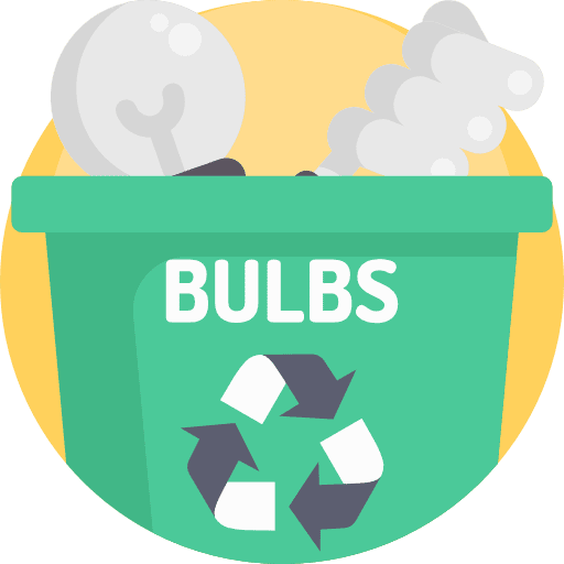 Light bulbs recycle bin glass light bulbs icon Light bulbs recycle bin glass light bulbs icon