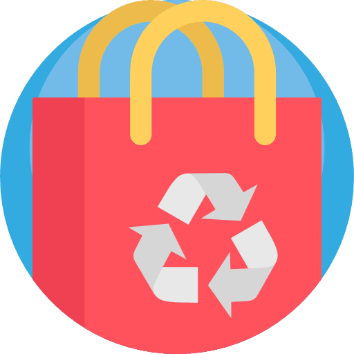 Package commerce and shopping recyclable baggage icon Package commerce and shopping recyclable baggage icon