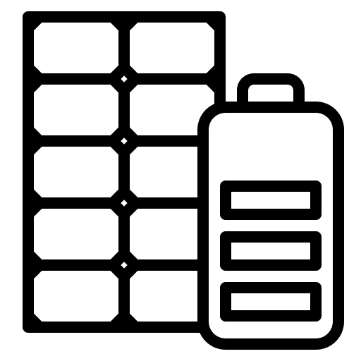 Battery power renewable energy ecological icon