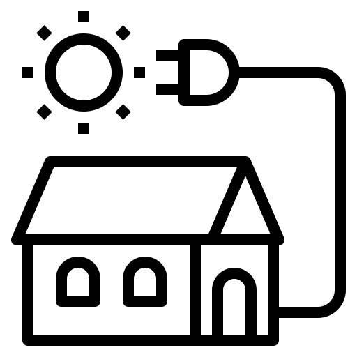 Solar energy solar energy ecology and environment house icon