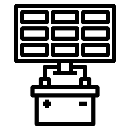 Battery solar energy solar panel ecology and environment icon Battery solar energy solar panel ecology and environment icon