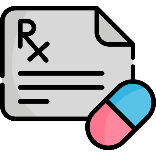 Medical prescription medicine pharmacy prescription icon