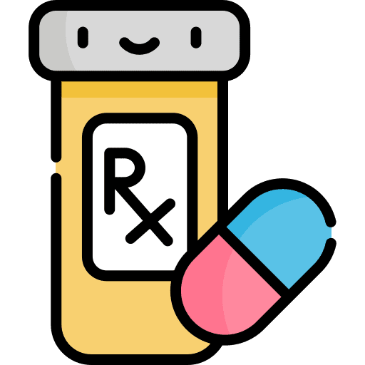 Pills drug pharmacy medical prescription icon