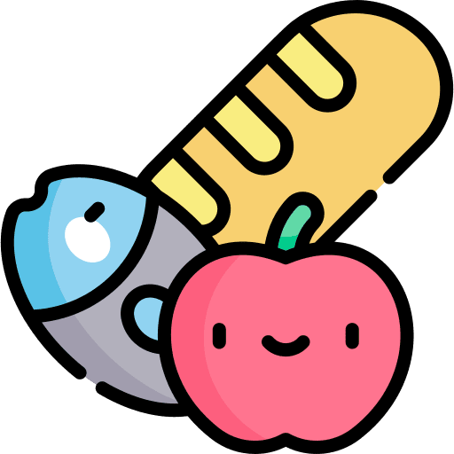 Healthy food bread apple nutrition icon Healthy food bread apple nutrition icon