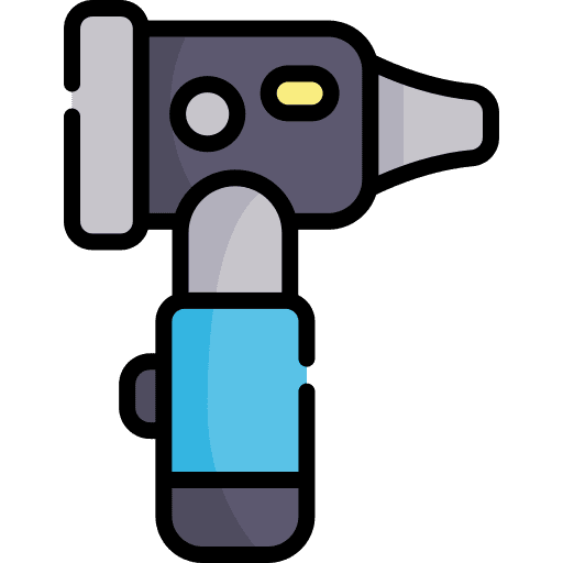 Otoscope medical health care tools and utensils icon Otoscope medical health care tools and utensils icon