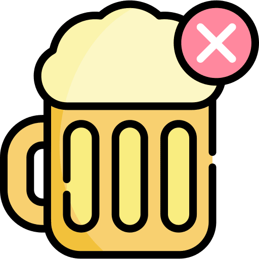 No alcohol prohibition forbidden cancel icon No alcohol prohibition forbidden cancel icon