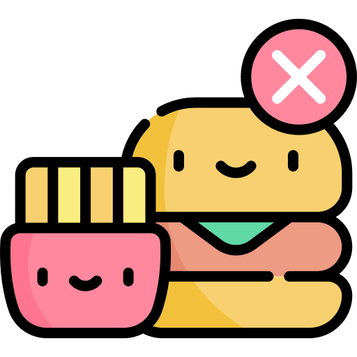 No junk food no fast food wellness unhealthy icon No junk food no fast food wellness unhealthy icon