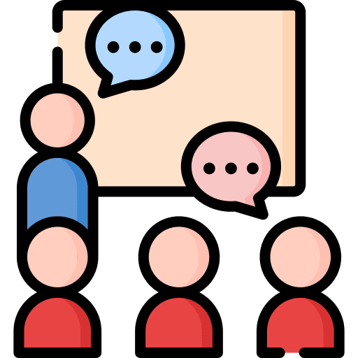 Presentation training conference discussion icon