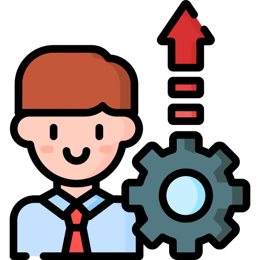 Upgrade ability worker employee icon Upgrade ability worker employee icon