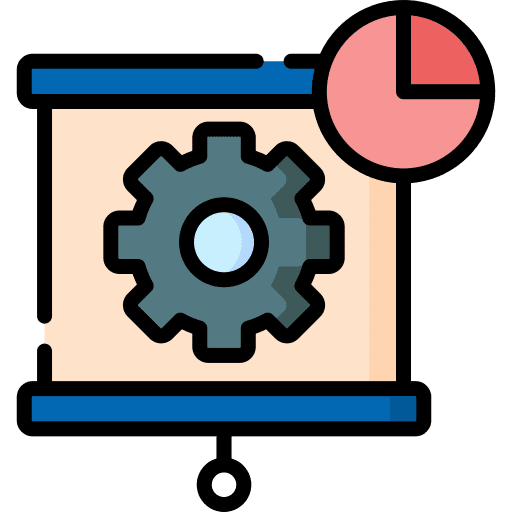 Board gear presentation time icon Board gear presentation time icon