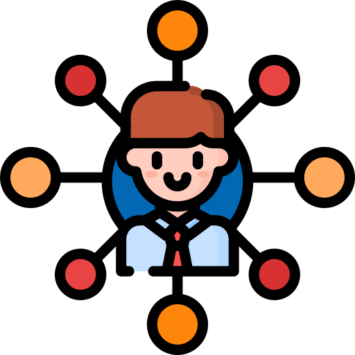 Networking omnichannel networking businessman icon Networking omnichannel networking businessman icon