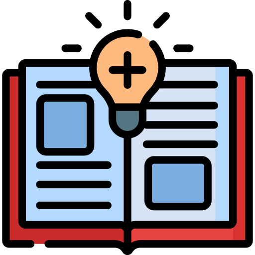 Open book learning light bulb open book icon Open book learning light bulb open book icon