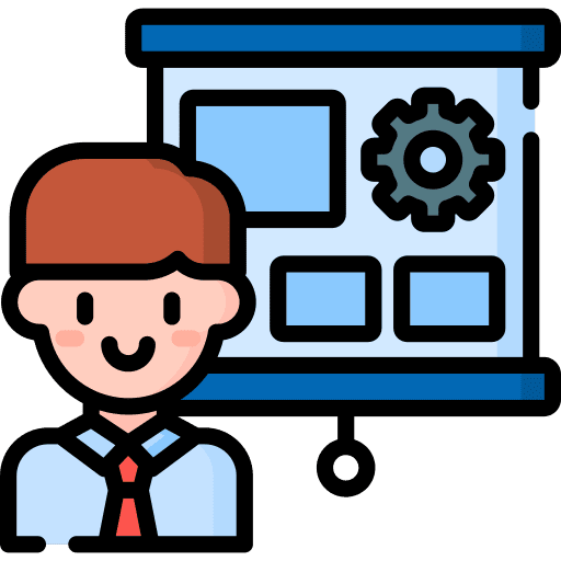 Presentation presentation worker man icon Presentation presentation worker man icon
