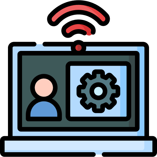 Workshop gear settings wireless icon Workshop gear settings wireless icon