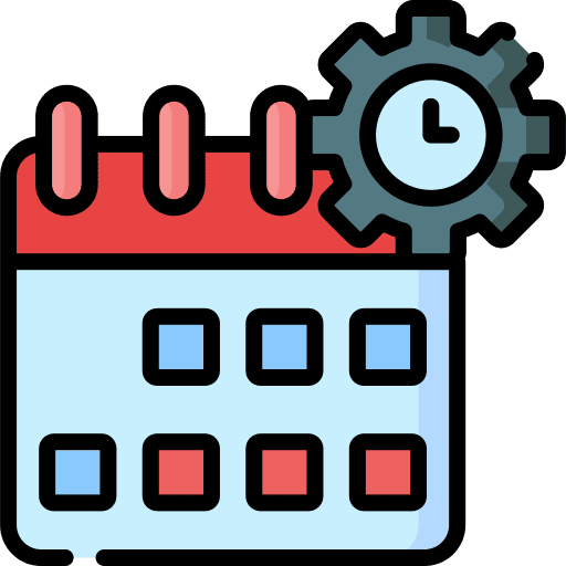 Calendar calendar gear organization icon Calendar calendar gear organization icon