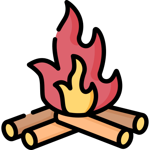 Bonfire wood flame bonfire icon