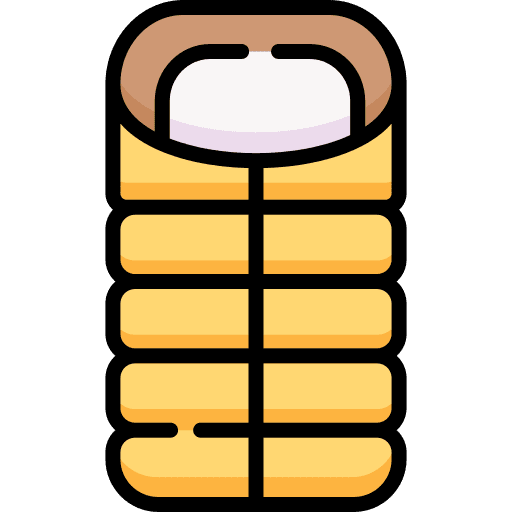 Sleeping bag comfortable sleeping bag vacations icon
