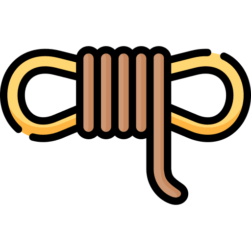 Rope climbing rope knot icon Rope climbing rope knot icon