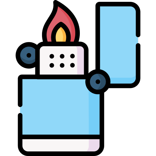 Lighter camping construction and tools smoking icon Lighter camping construction and tools smoking icon