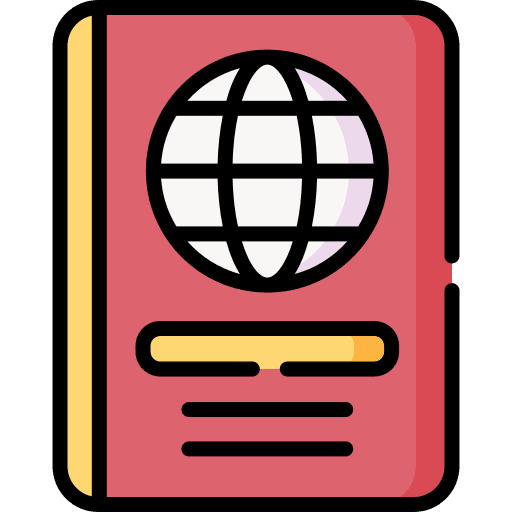 Passport travel document immigration icon Passport travel document immigration icon