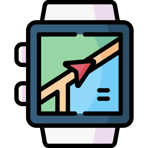 Smartwatch parents watch geolocation icon Smartwatch parents watch geolocation icon
