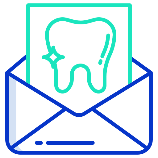 Mail healthcare teeth healthcare and medical icon