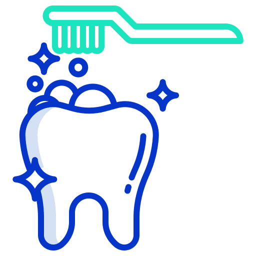 Teeth cleaning teeth cleaning tooth brush dental care icon