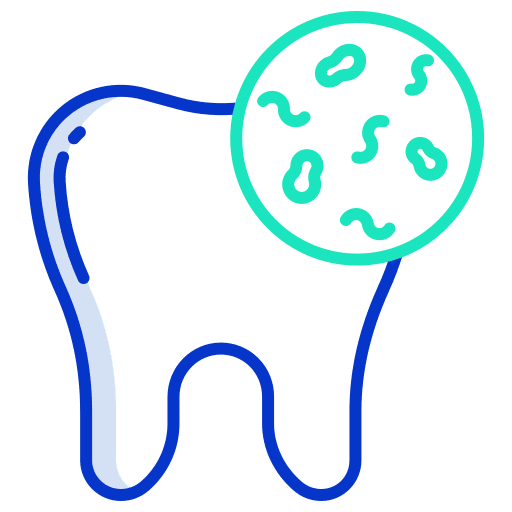 Bacteria molar dentist tooth icon Bacteria molar dentist tooth icon
